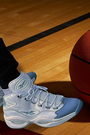 Reebok Qustıon Mıd Denver Nuggets Allen Iverson Gerçek Deri Erkek Basketbol Ayakkabısı