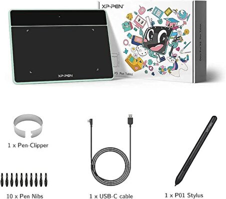 Xp-Pen Deco Fun XS 4.8 inç Grafik Tablet Yeşil
