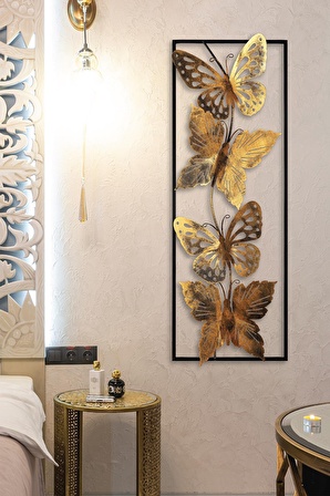 DoreArt Butterfly Metal Duvar Tablosu, Ev Ofis Duvar Panosu