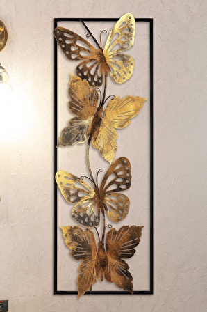 DoreArt Butterfly Metal Duvar Tablosu, Ev Ofis Duvar Panosu