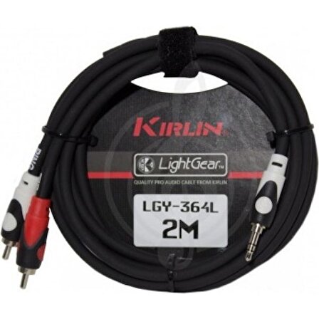 Kırlın LGY-364L Y-Cable 2 Metre 3.5mm Trs Plug - 2x Rca Plug Y-Kablo (2mt)