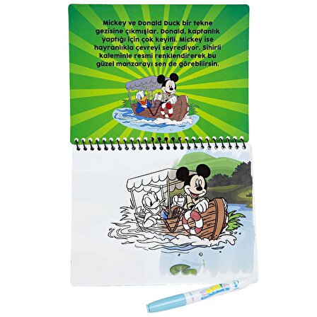 Disney Jr. Mickey Mouse Magic Water Özel Sulu Kalem ile Sihirli Boyama Kitabı 