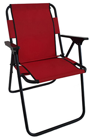 Bofigo Kamp Sandalyesi Katlanır Sandalye Piknik Sandalyesi Plaj Sandalyesi Kırmızı.