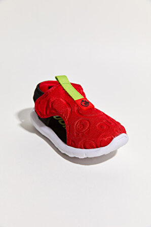 Kırmızı Erkek Shell Kolay Giyilebilir Çocuk Ayakkabısı