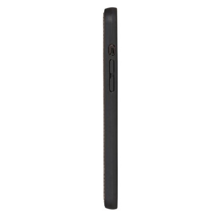 Apple iPhone 12 Pro Lucca Koyu Kahverengi Deri Arka Telefon Kılıfı