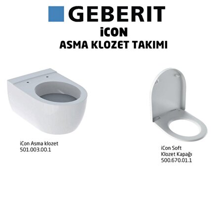 Geberit iCon Soft Asma Klozet Takımı