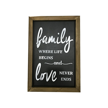 Family Love Dekoratif Ahşap Tablo 24x35