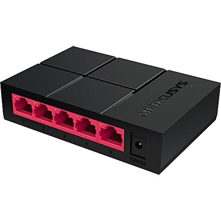 MERCUSYS MS105G, 5 Port, GigaBit, Yönetilemez, Masaüstü Switch