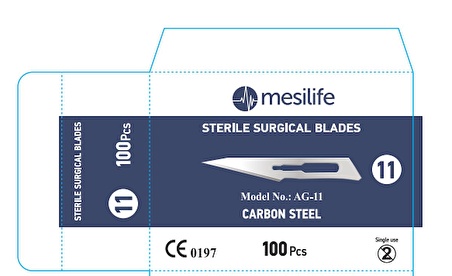 MESİLİFE BİSTURİ UCU NO:11 100LÜK=1KUTU