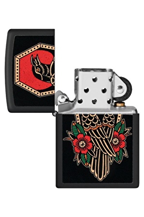 Zippo Çakmak 48611-103655 218 Crow Tattoo Design