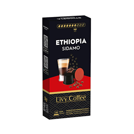 Livy Coffee® Nespresso Uyumlu Kapsül Ethiopia Sidamo 10 Kapsül