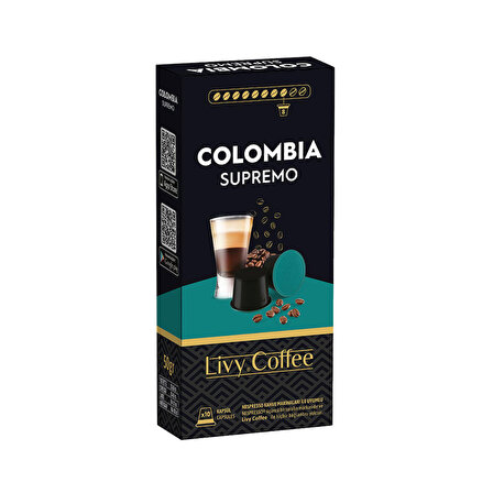 Livy Coffee® Nespresso Uyumlu Kapsül Kahve Colombia 10 Kapsül