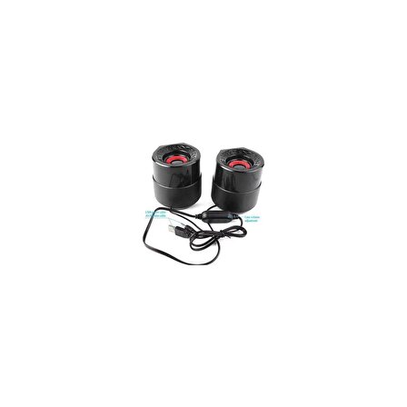 Azemax 1+1 Usb 2.0 Hoparlör Taşınabilir Usb Speaker