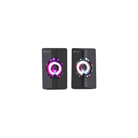 Azemax Usb 2.0 Işıklı Speaker 1+1 Hoparlör RGB Speaker
