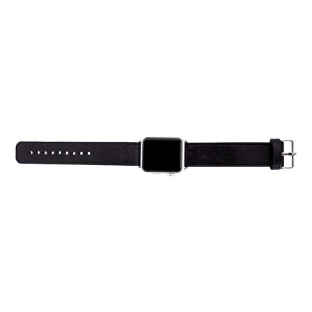 Barchello Apple Watch 38mm Deri Kordon Kayış -Siyah