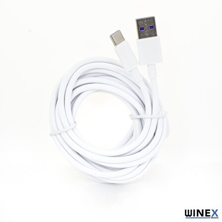 Winex Samsung Galaxy A32 4G 3A 45W UsbA to Type-C 3Metre Data ve Hızlı Şarj Kablosu