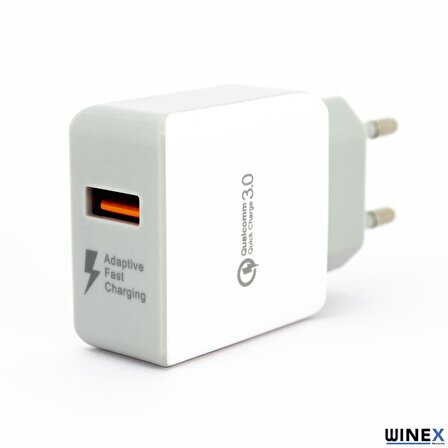 Winex X66 USB Hızlı Şarj Aleti Beyaz