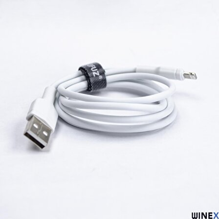 Winex CA58 2.4A UsbA to Lightning Data ve Hızlı Şarj Kablosu Beyaz