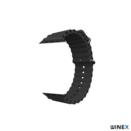 Winex 42-44mm Yeni Nesil Appla Uyumlu Akıllı Saat Kordonu Siyah