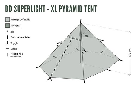 DD SuperLight - XL - Piramit Çadır