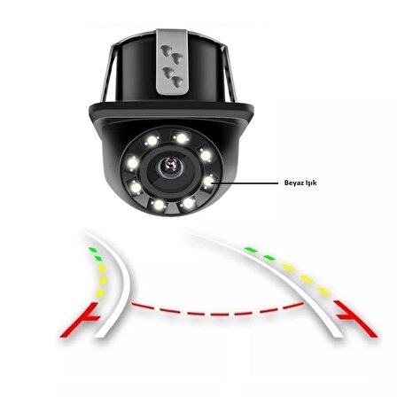Fiatextra Hareketli Çizgili Trajectory Tecnology Işıklı Arka Görüş Kamerası