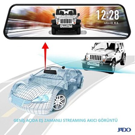 JADO T820 QHD 2K Streaming Geri Görüşlü Ayna Kamera