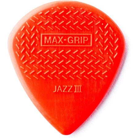 Jim Dunlop 471P3N Nyl Max Grip Jazz III 6'lı Paket Pena (Kırmızı)