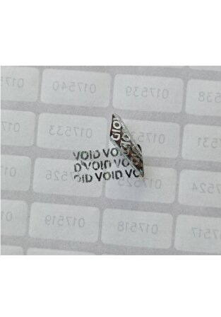 Yate10 980x 1x2cm Gümüş Hologramlı Garanti Etiketi Seri Numaralı