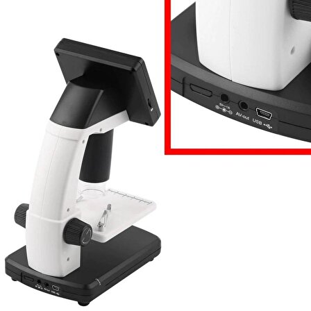 Soif 5mp 500x Dijital LCD Ekranlı Stereo Mikroskop Sd Kart + Şarj Pili