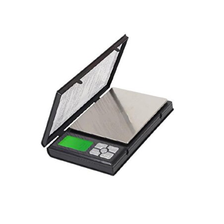 Notebook Kapaklı Cep Terazisi - Hassasiyet: 0,01 gr. Max: 500 gr