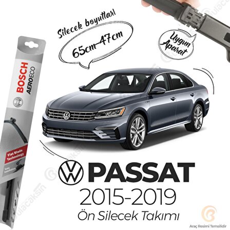 Volkswagen Passat B8 Muz Silecek Takımı (2015-2018) Bosch Aeroeco