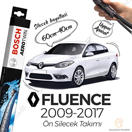 Renault Fluence Muz Silecek Takımı (2010-2017) Bosch Aerotwin