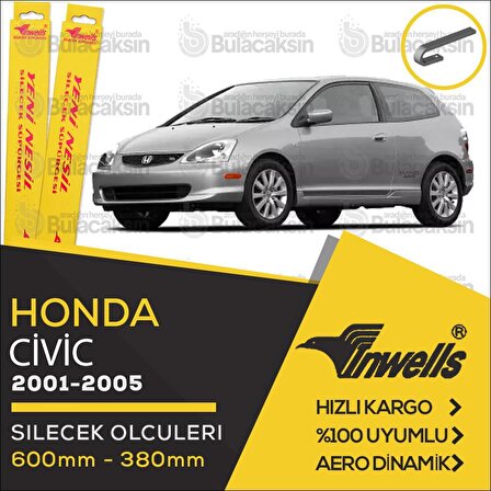 Honda Civic HB Muz Silecek Takımı (2001-2005) İnwells
