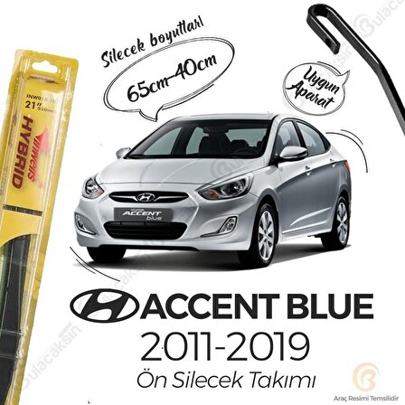 Hyundai Accent Blue Ön Silecek Takımı (2011-2019) İnwells Hibrit
