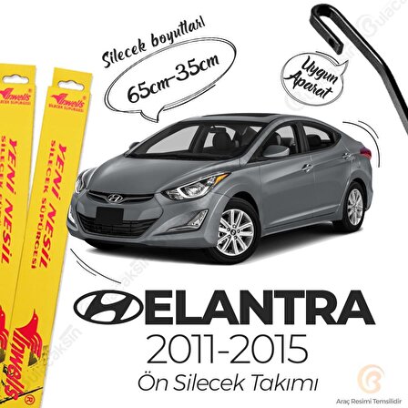 Hyundai Elantra Muz Silecek Takımı (2011-2015) İnwells