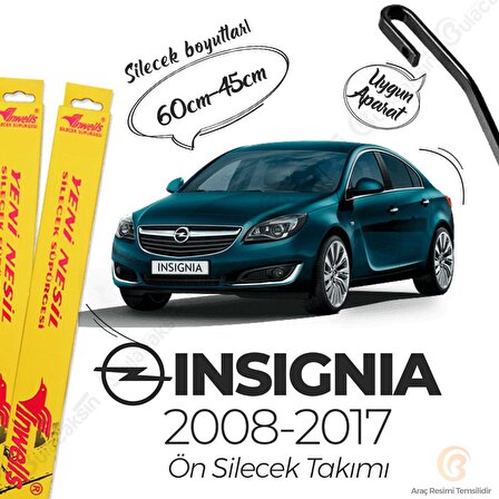 Opel İnsignia Muz Silecek Takımı (2008-2016) İnwells