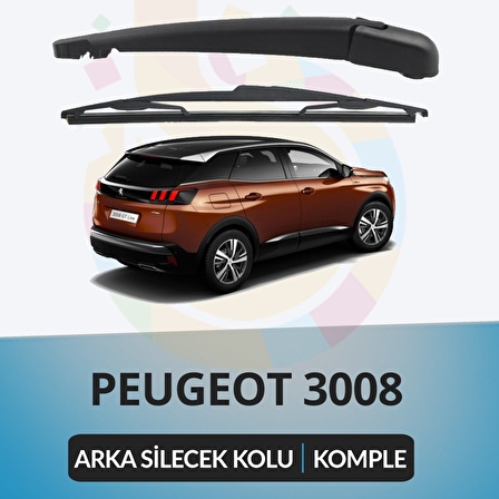 Peugeot 3008 2009 - 2017 Komple Arka Silecek Kolu Ve Süpürgesi