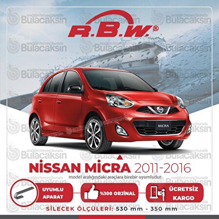 Nissan Micra Muz Silecek Takımı (2011-2016) RBW