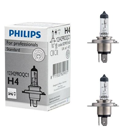Philips H4 Ampul 12V 60/55W P43t 12342Proqc1 - 2 ADET
