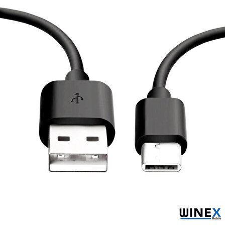 Winex DN930 USBA to Type-C Data ve Şarj Kablosu Siyah