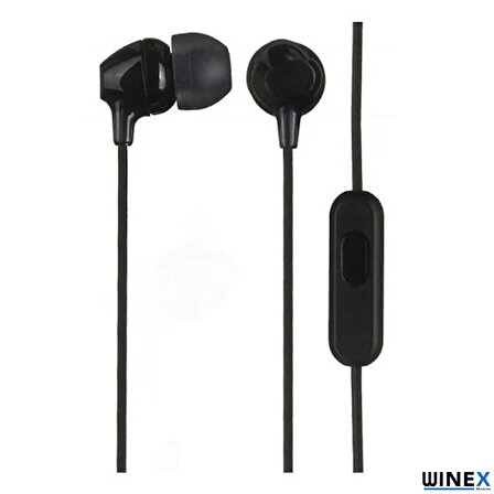 Winex P100 3.5 mm Mikrofonlu Kablolu Kulak içi Kulaklık Siyah