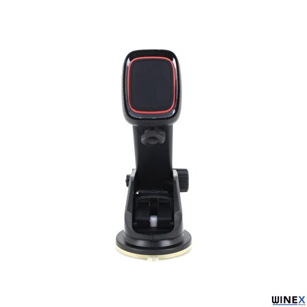 Winex Mıknatıslı 360° Araç İçi Mıknatıslı Telefon Tutucu Siyah