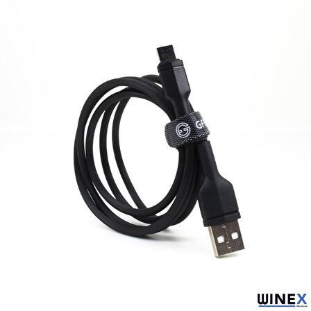 Winex CA58 2.4A UsbA to Type-C Data ve Hızlı Şarj Kablosu Siyah