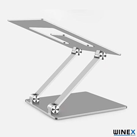 Winex Metal Ayarlanabilir Laptop, Tablet, Macbook, Matebook Yükseltici Katlanabilir Stand Tutucu