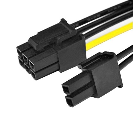 8 pin (6+2) PCIE to 2x SATA erkek power kablo