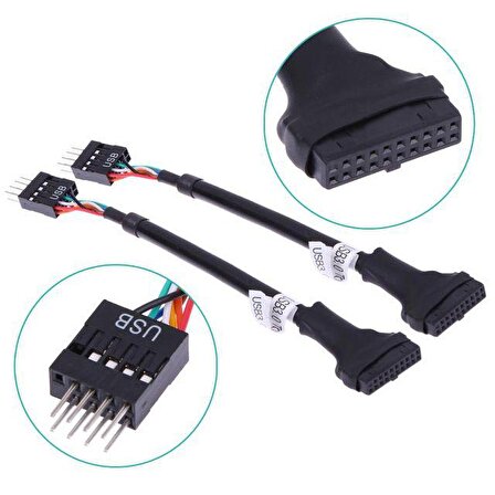 USB 3.0 to usb 2.0 çevirci 20 pin to 9 pin