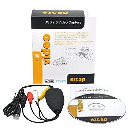 usb video capture ezcap VHS, Hi8 vb bilgisayara aktarma cihazı