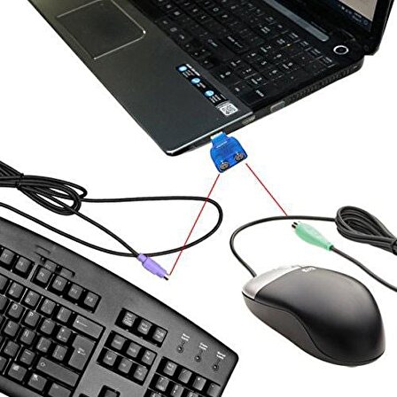 USB to PS/2 klavye mouse Dönüştürücü Adaptör
