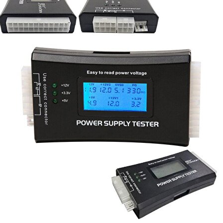 Dijital Power Supply Tester Güç Kaynağı Test Cihazı 20-24 Pin