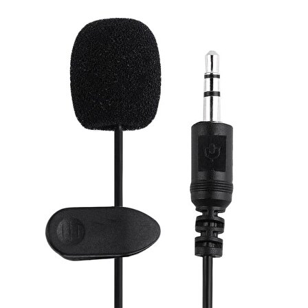 yaka mikrofonu 3.5mm stereo jaklı yaka mikrofonu 3m